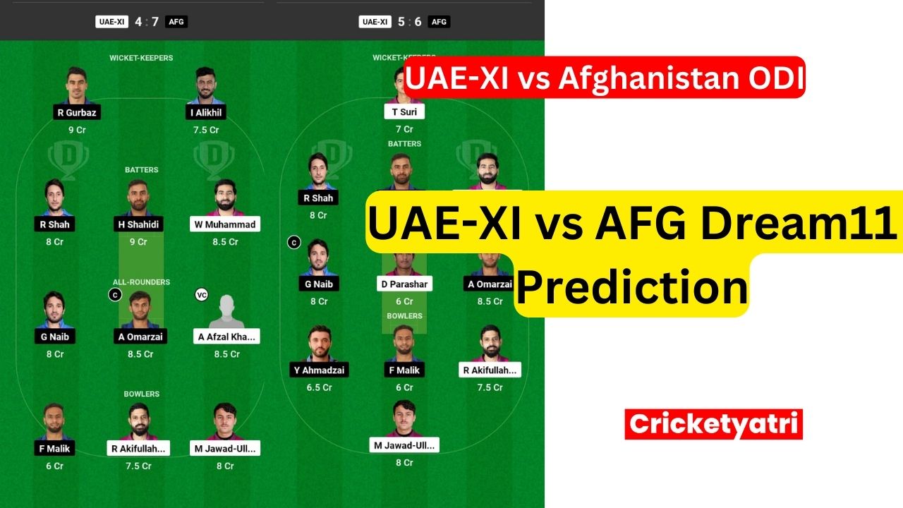 UAE-XI vs AFG Dream11