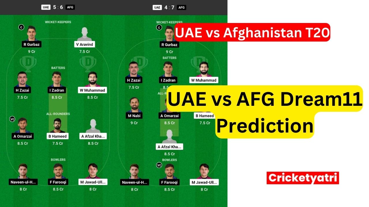 UAE vs AFG Dream11