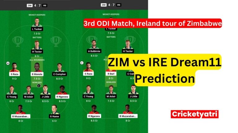 ZIM vs IRE Dream11