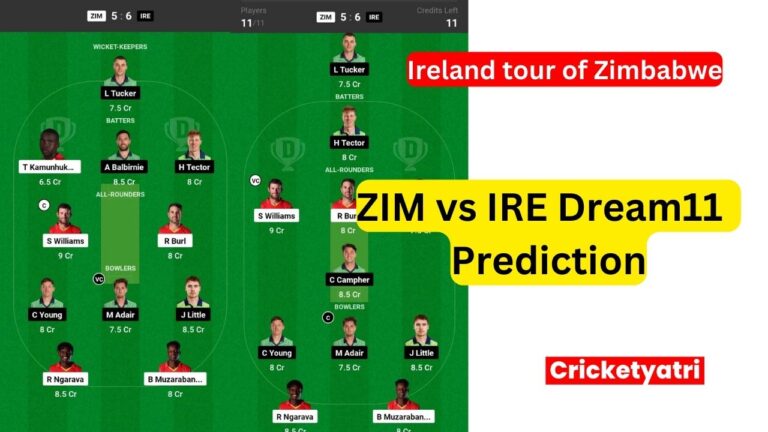 ZIM vs IRE Dream11 Prediction