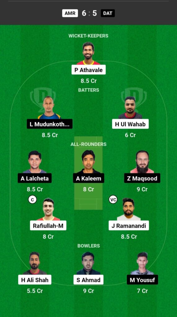 AMR vs DAT Dream11