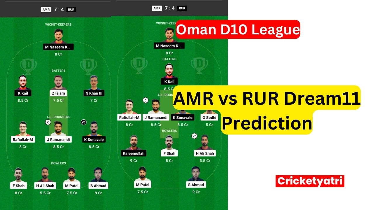 AMR vs RUR Dream11