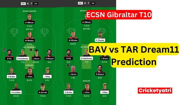 BAV vs TAR Dream11