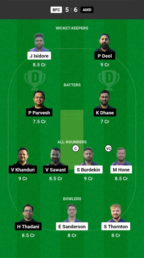 BFC vs AMD Dream11