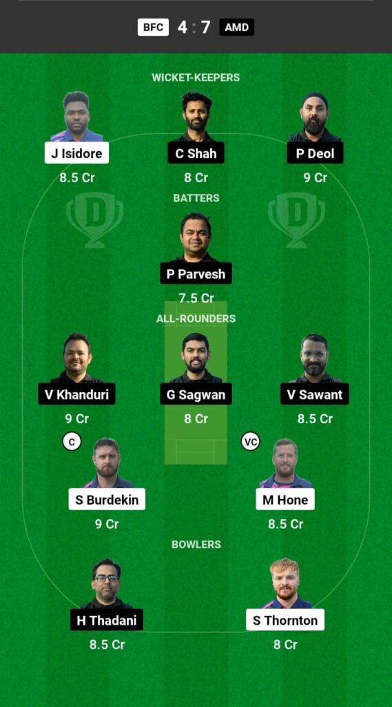 BFC vs AMD Dream11