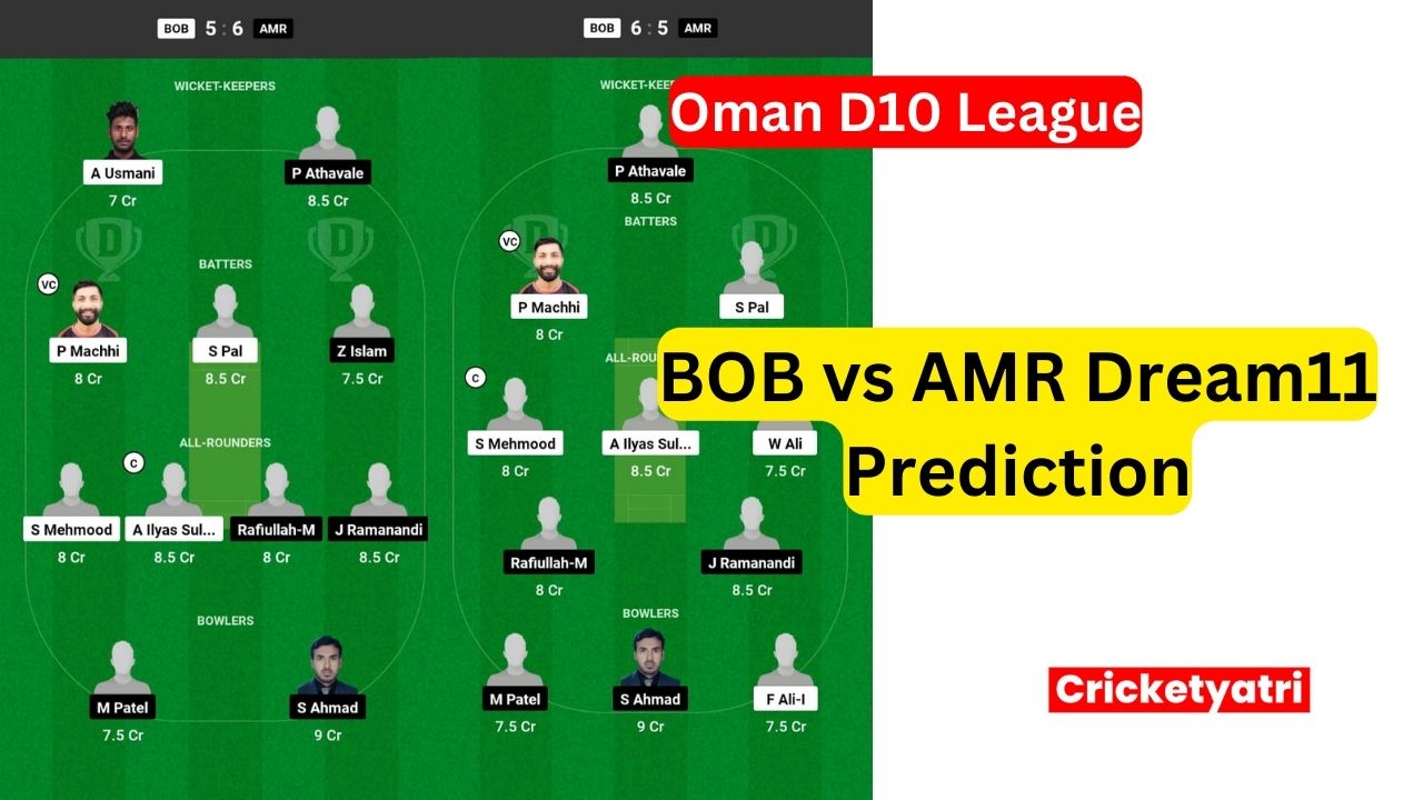 BOB vs AMR Dream11