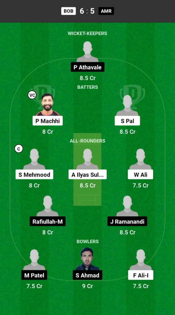 BOB vs AMR Dream11