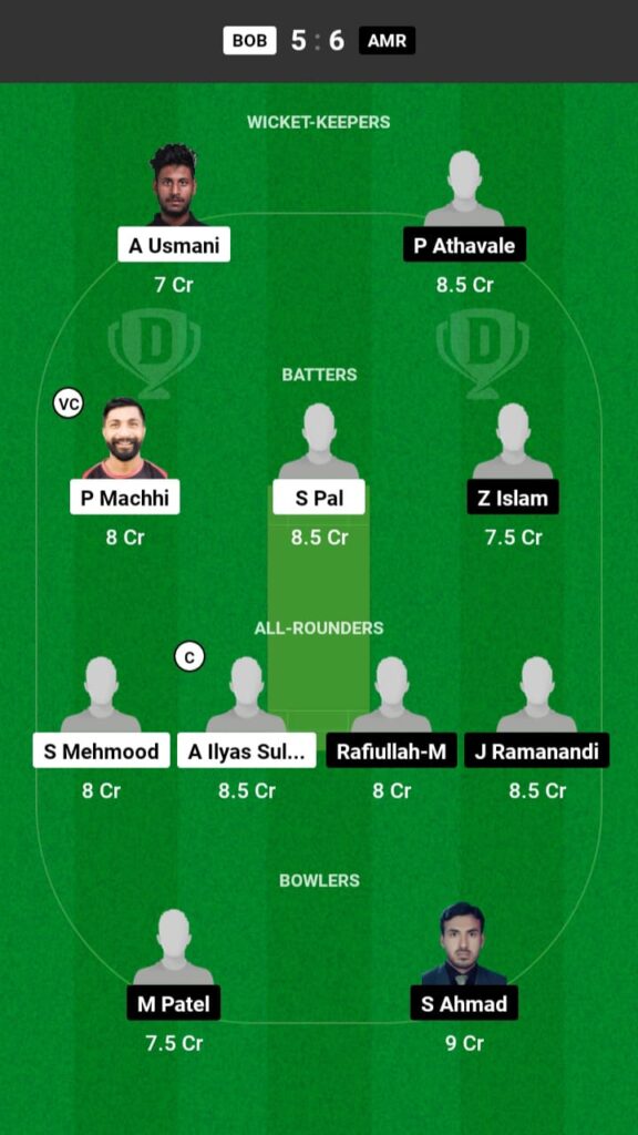 BOB vs AMR Dream11