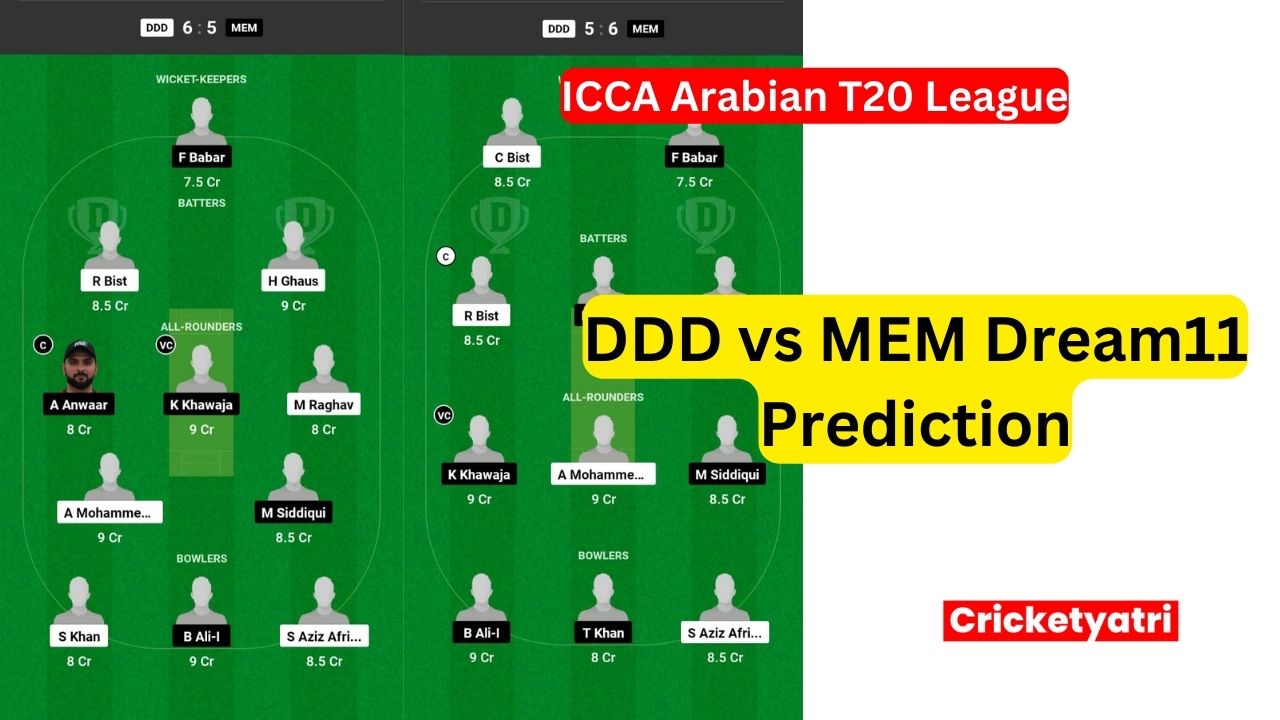 DDD vs MEM Dream11