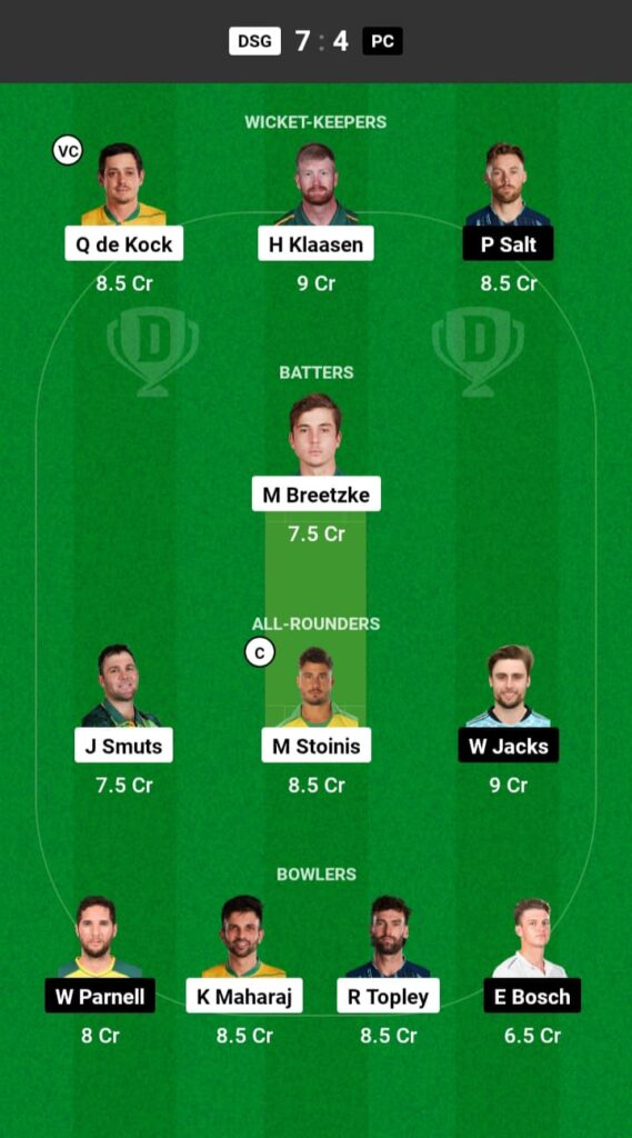 DSG vs PC Dream11