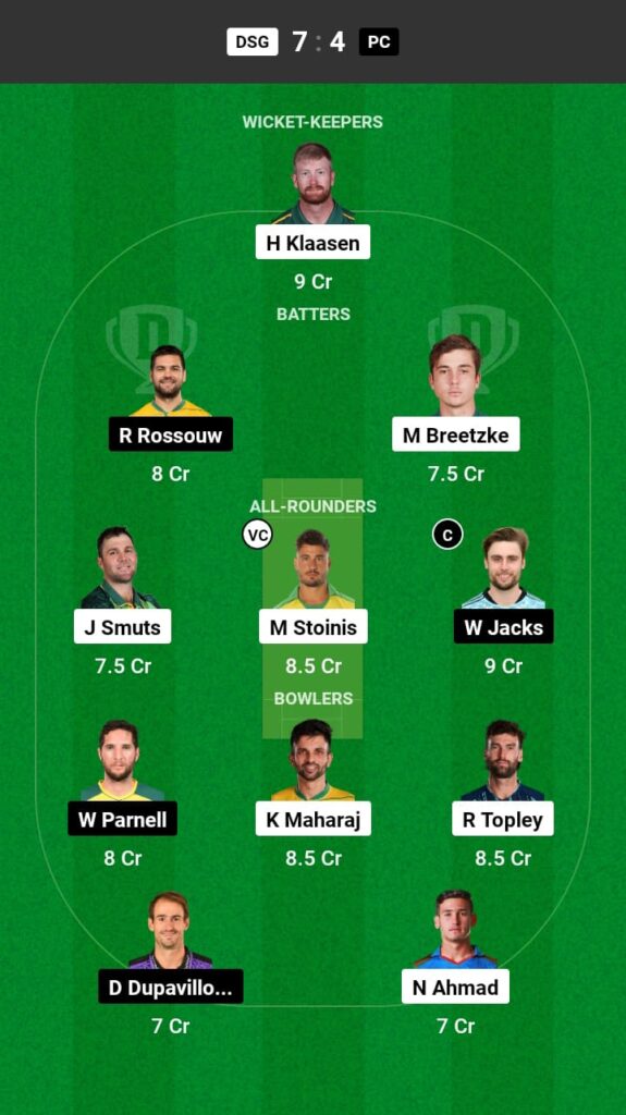 DSG vs PC Dream11