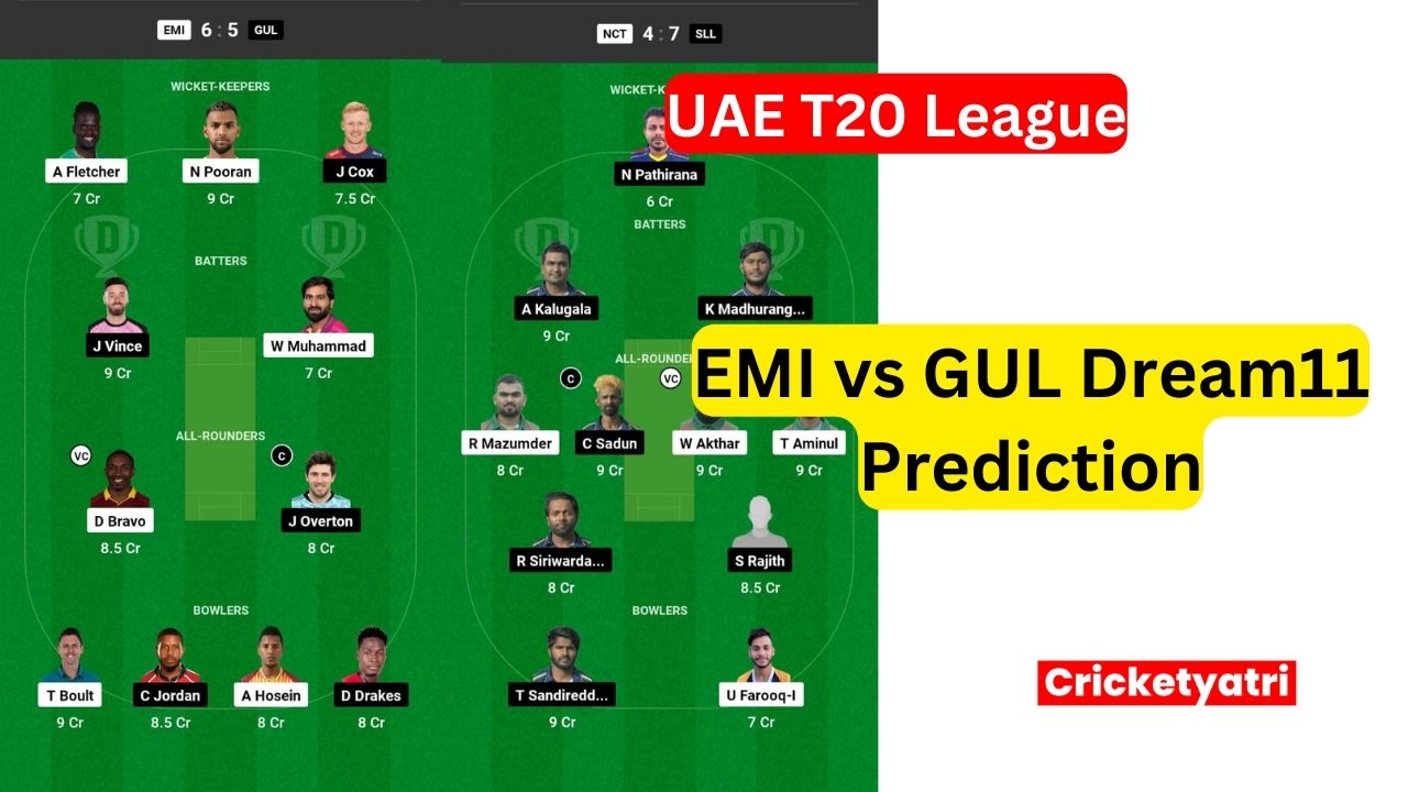 EMI vs GUL Dream11