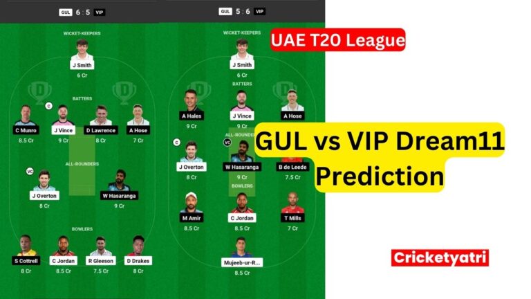 GUL vs VIP Dream11