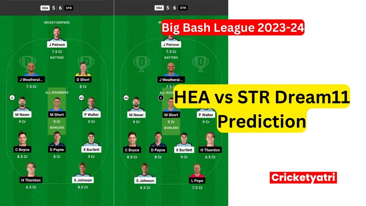 HEA vs STR Dream11