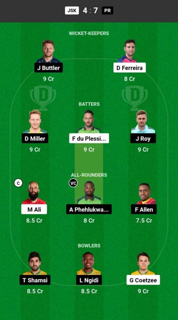 JSK vs PR Dream11