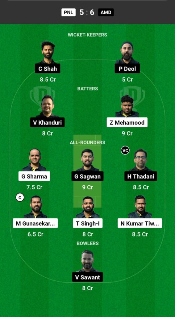 PNL vs AMD Dream11