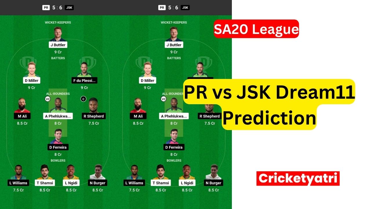 PR vs JSK Dream11