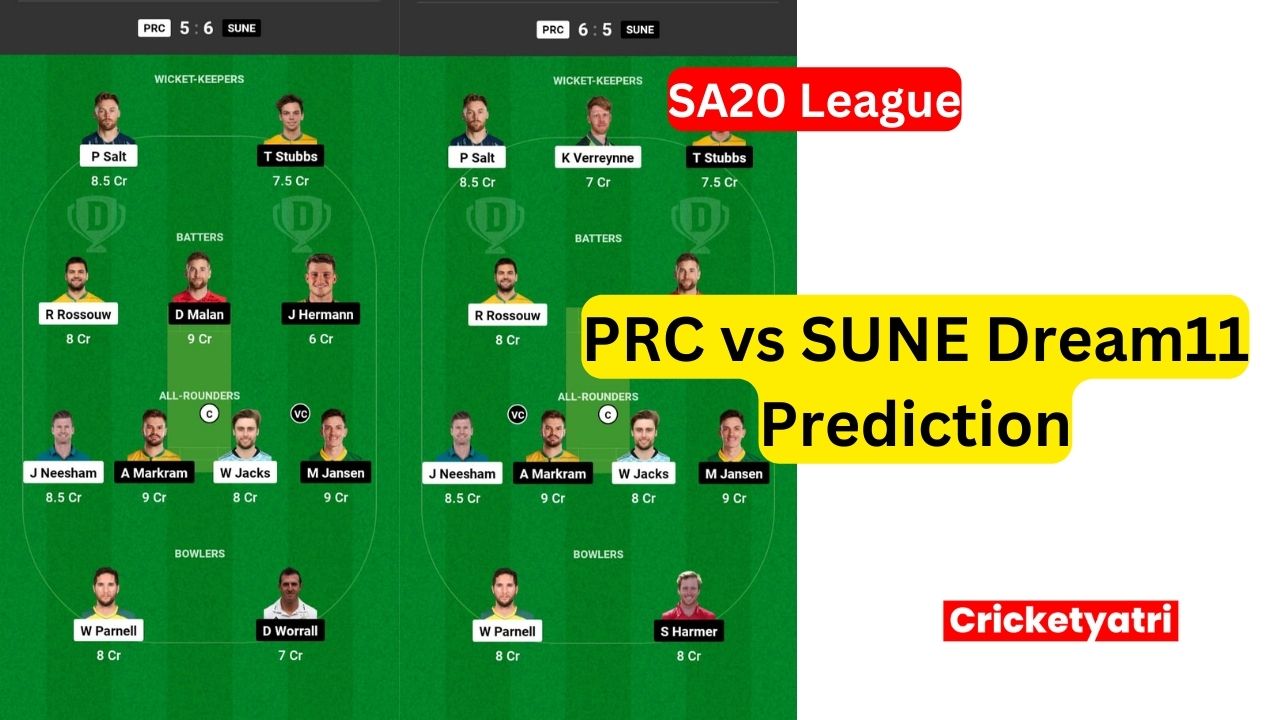 PRC vs SUNE Dream11