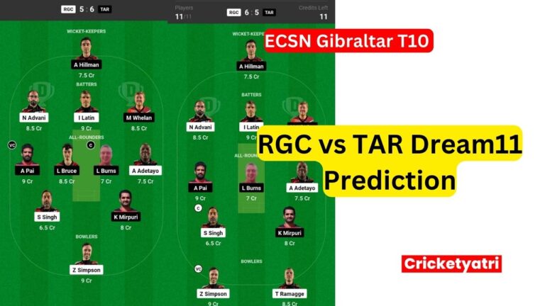 RGC vs TAR Dream11