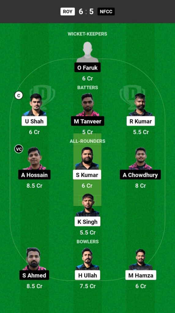 ROY vs NFCC Dream11