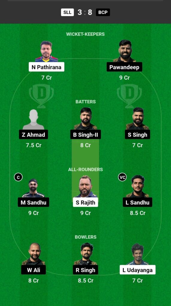 SLL vs BCP Dream11 