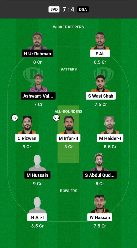 SVD vs DGA Dream11