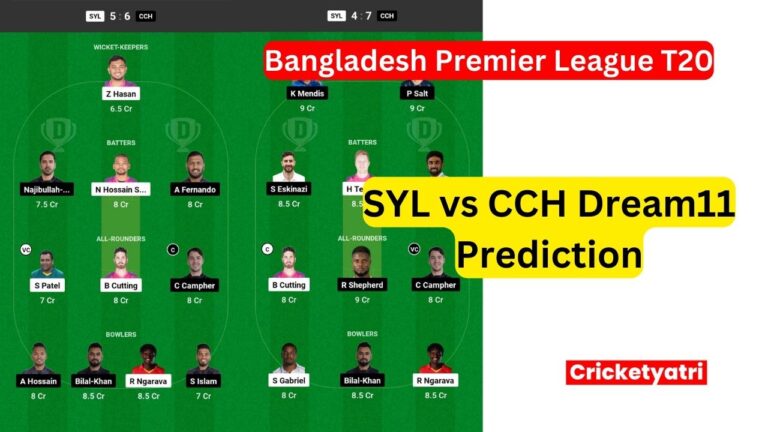 SYL vs CCH Dream11