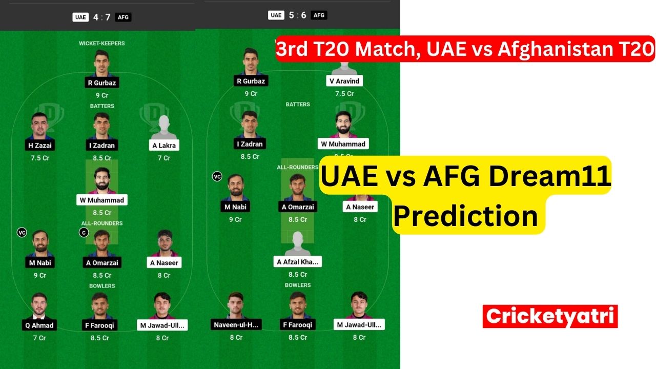 UAE vs AFG Dream11