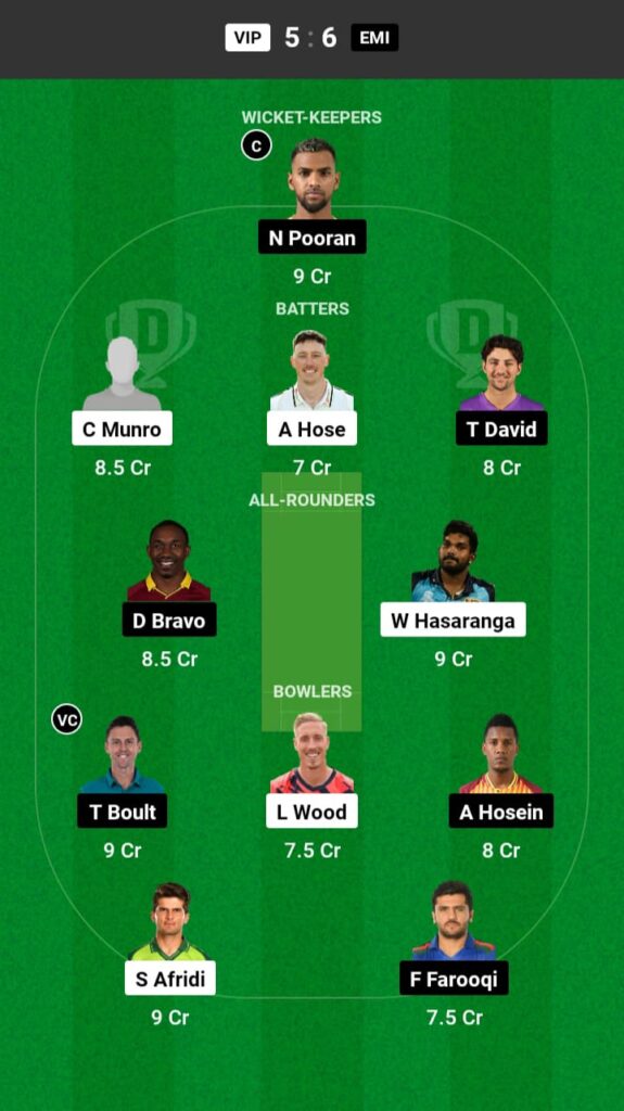 VIP vs EMI Dream11 