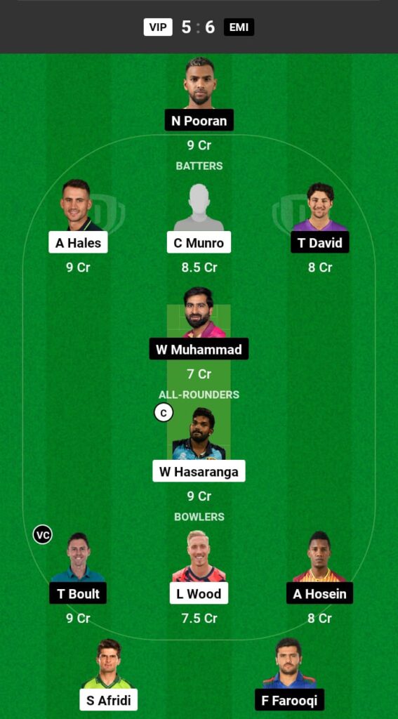 VIP vs EMI Dream11 