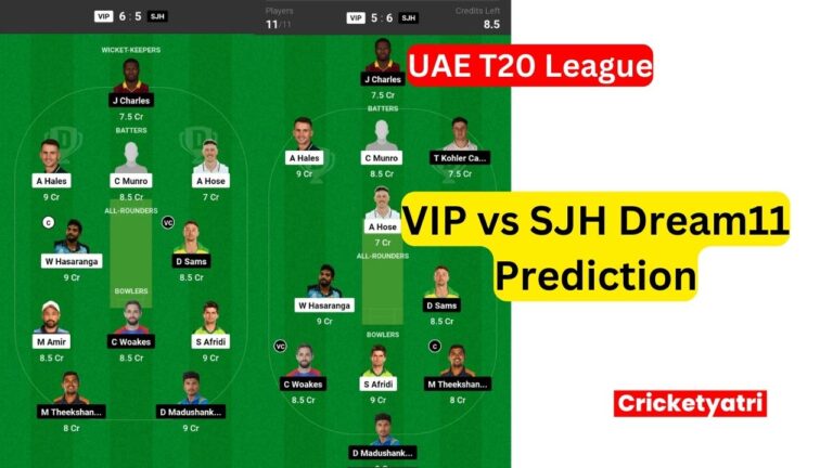 VIP vs SJH Dream11