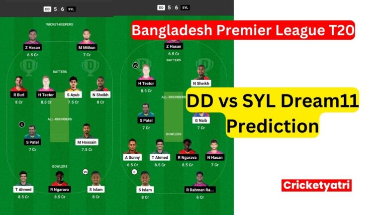 DD vs SYL Dream11