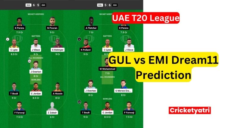 GUL vs EMI Dream11