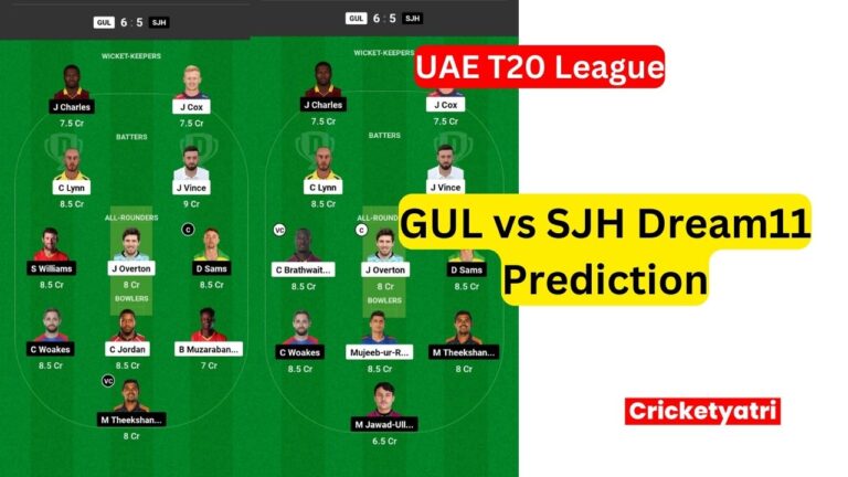 GUL vs SJH Dream11