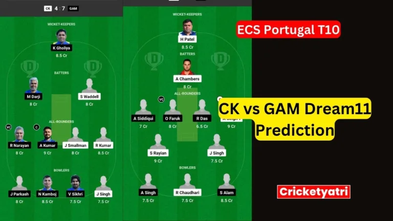 CK vs GAM Dream11