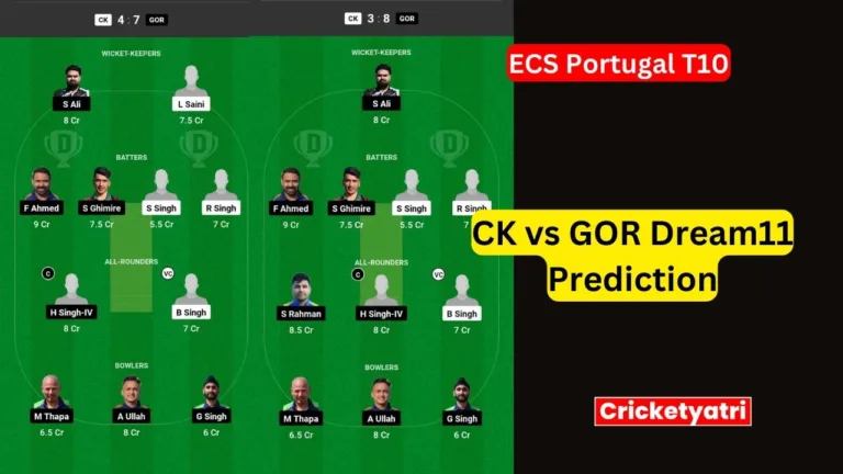 CK vs GOR Dream11