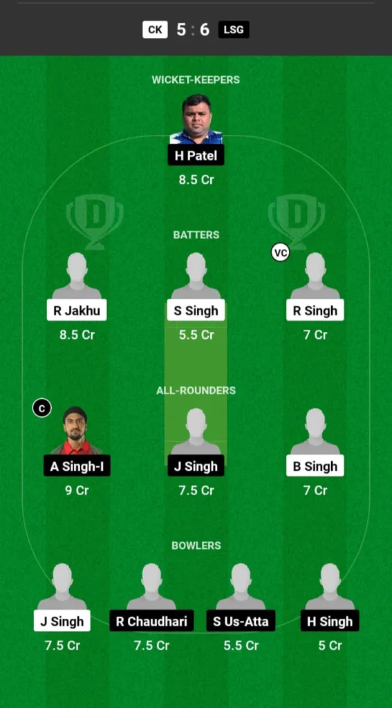 CK vs LSG Dream11 