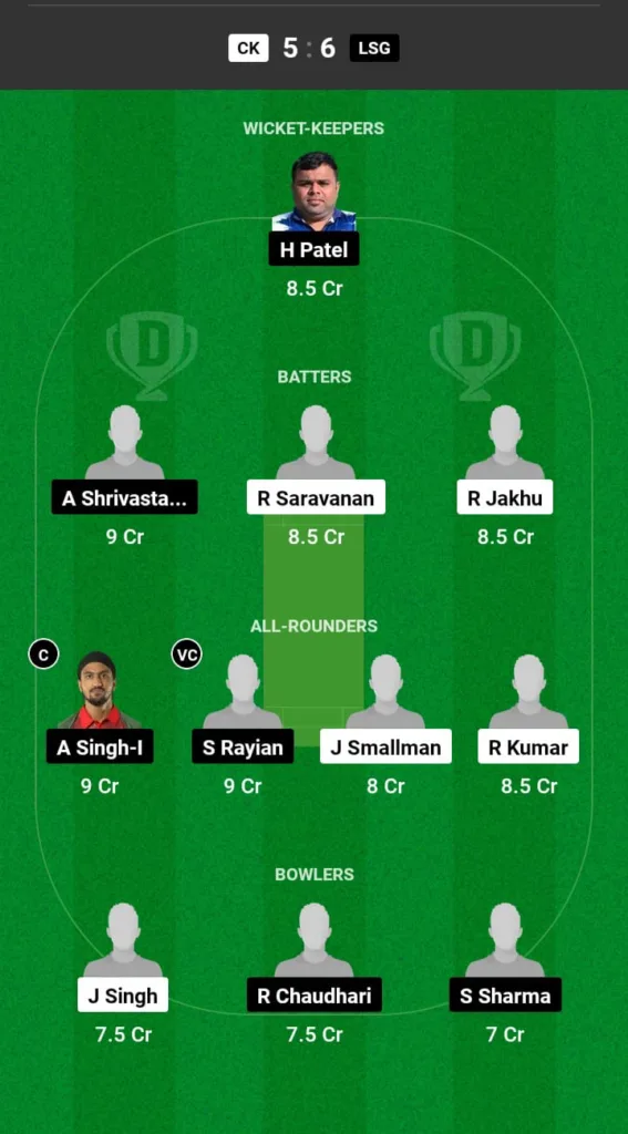 CK vs LSG Dream11 