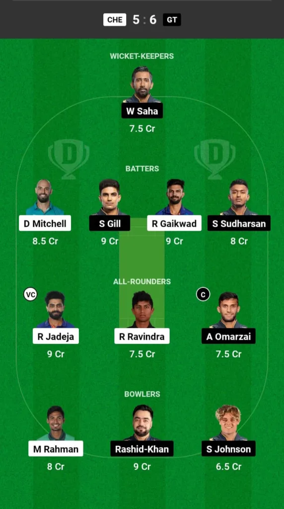 CSK vs GT Dream11