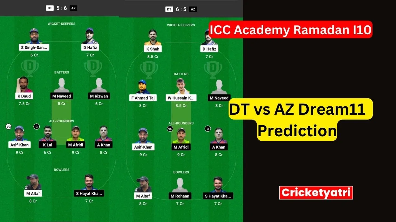 DT vs AZ Dream11