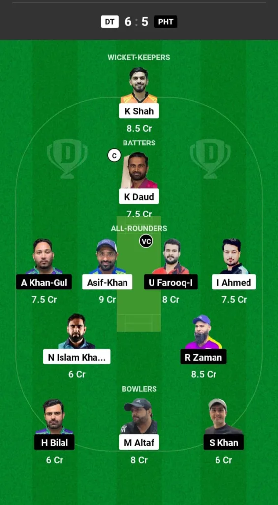 DT vs PHT Dream11