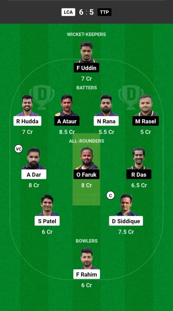 LCA vs TTP Dream11