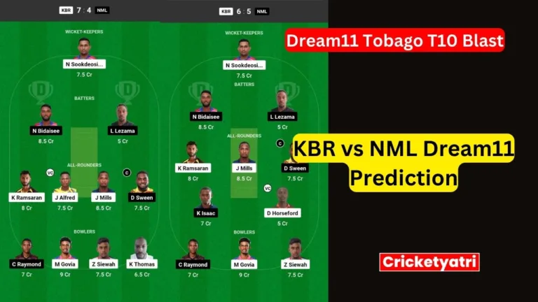 KBR vs NML Dream11