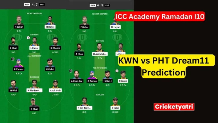 KWN vs PHT Dream11