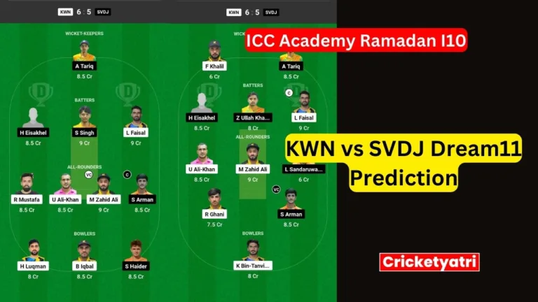 KWN vs SVDJ Dream11