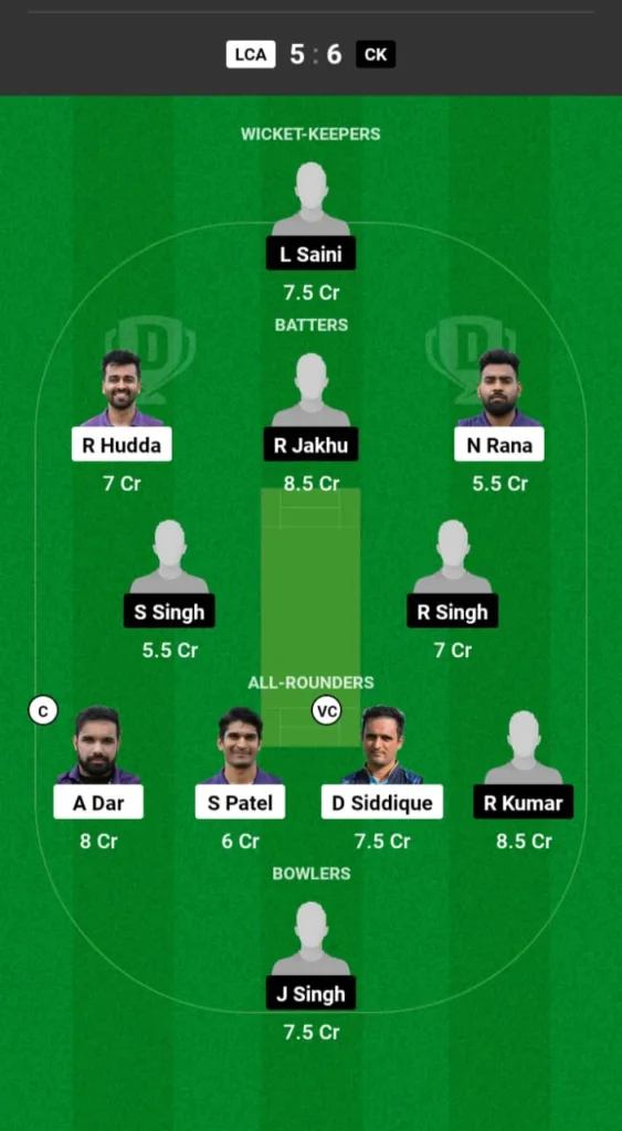 LAC vs CK Dream11