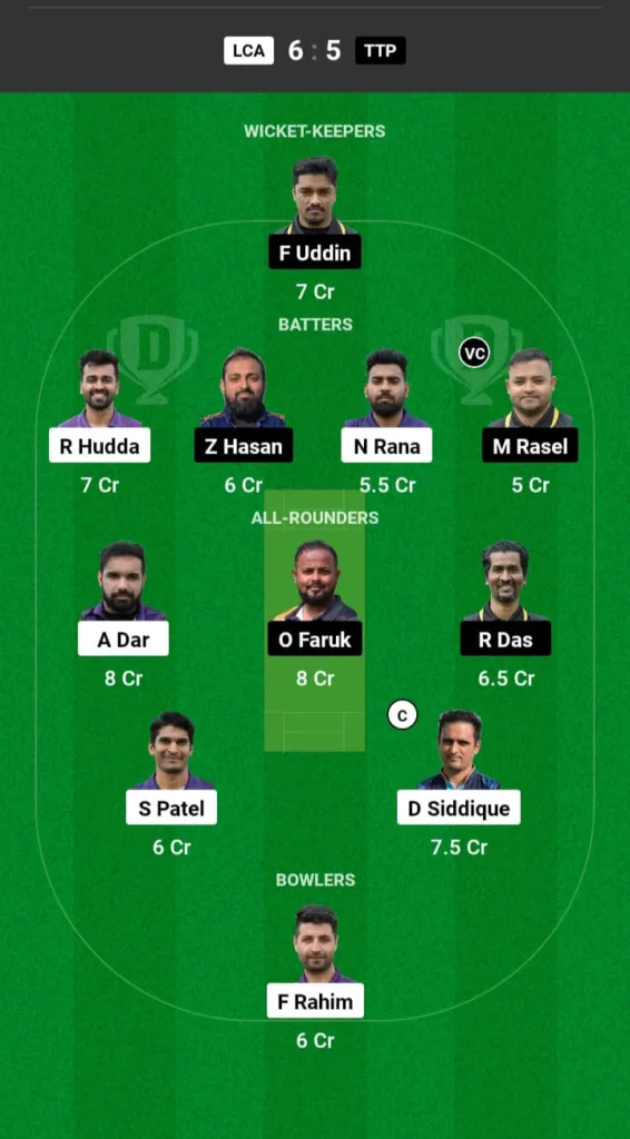 LCA vs TTP Dream11