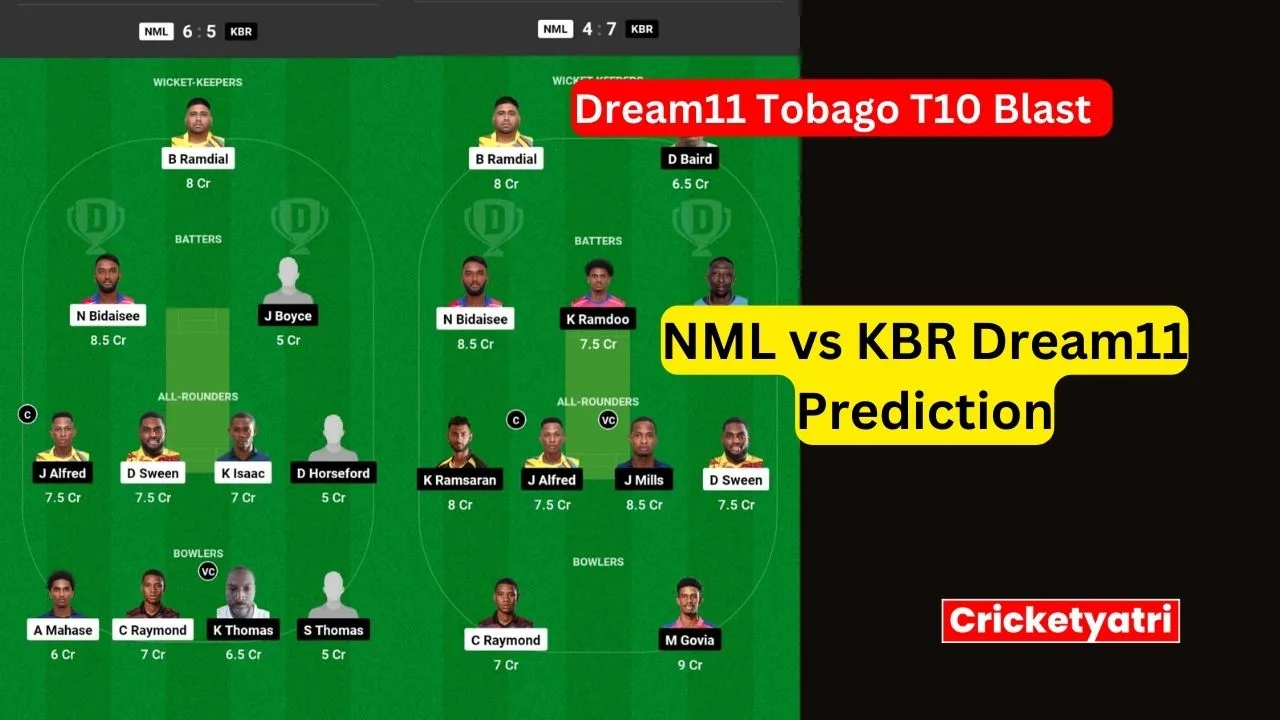 NML vs KBR Dream11