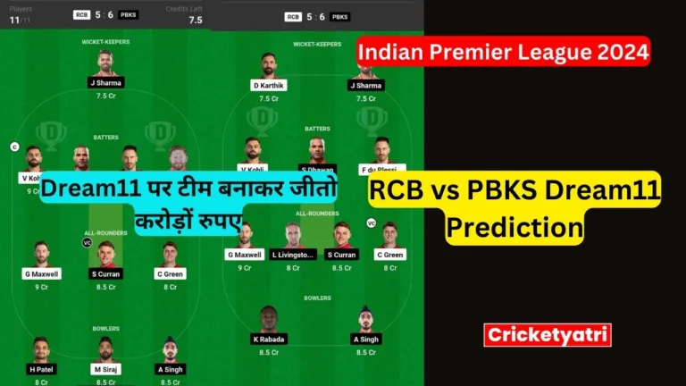 RCB vs PBKS Dream11