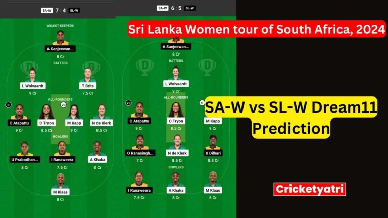 SA-W vs SL-W Dream11